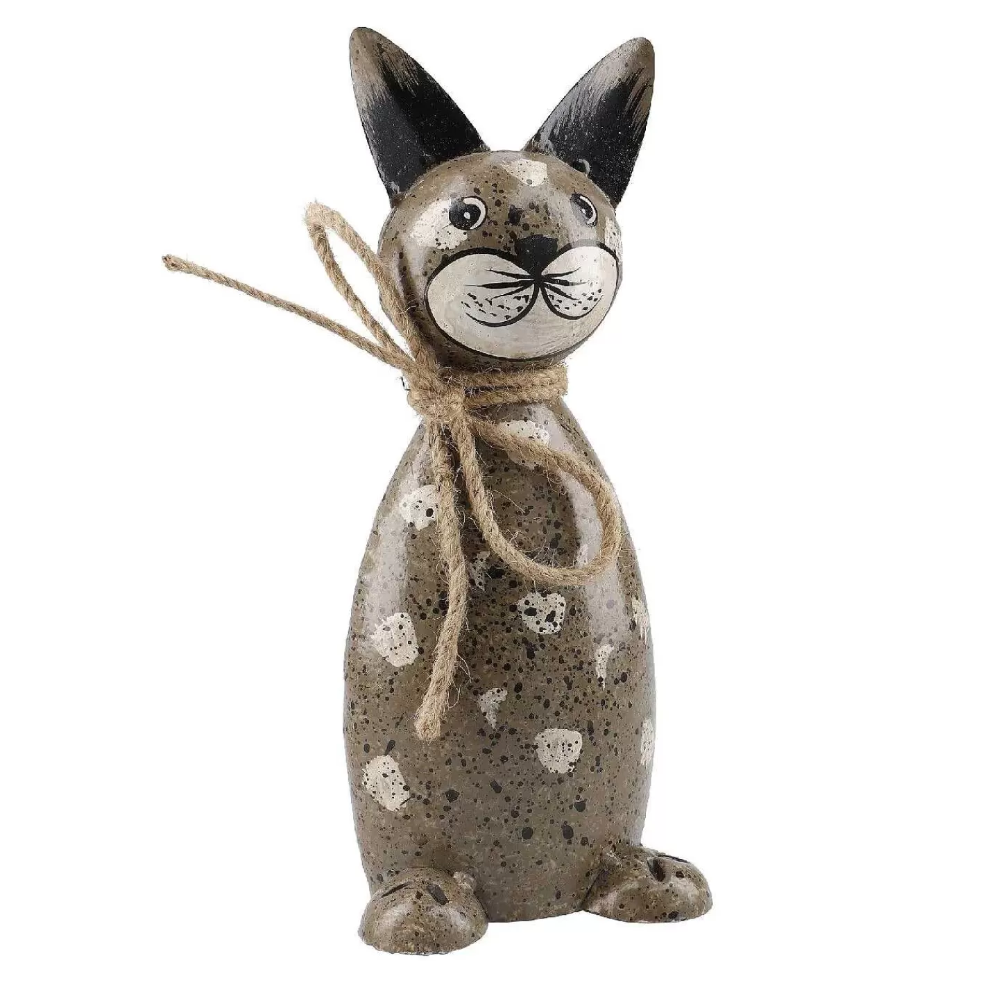 Nanu-Nana Zaunstecker Katze, Grau, 23 Cm< Gartendeko