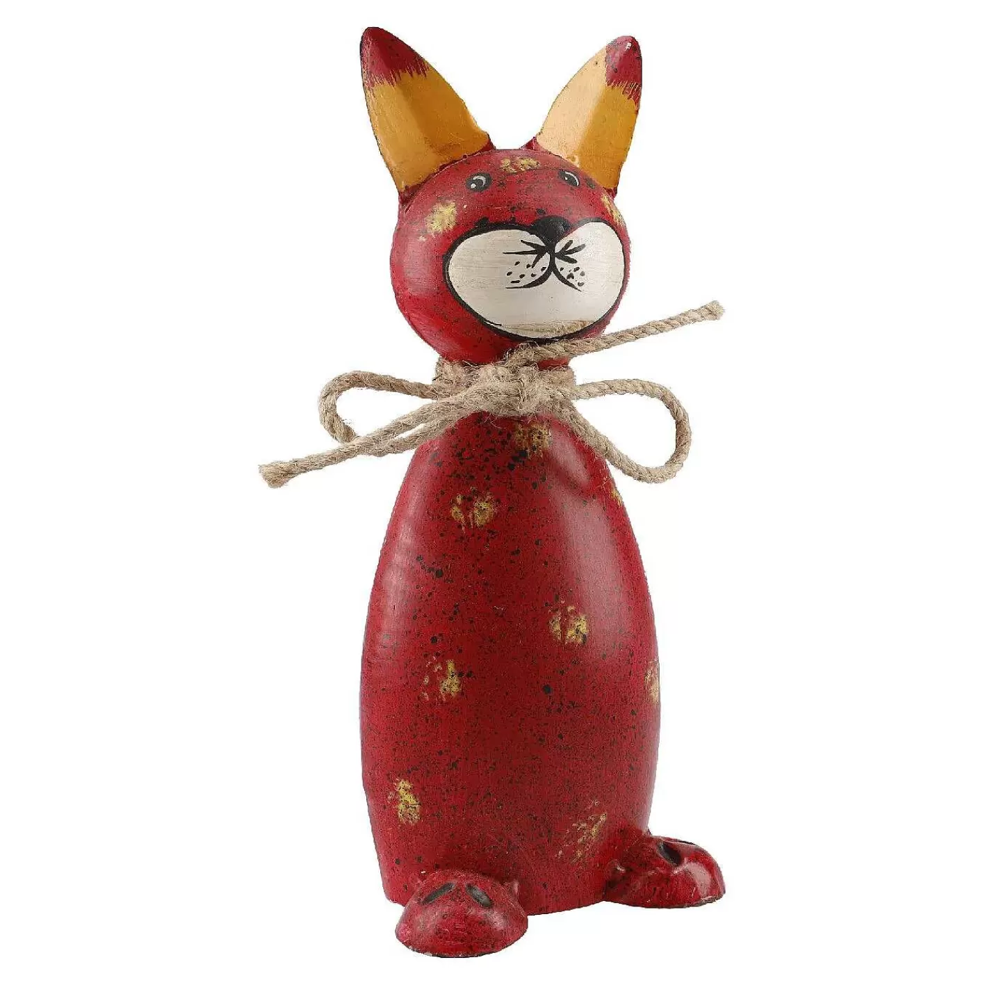 Nanu-Nana Zaunstecker Katze, Rot, 23 Cm< Gartendeko